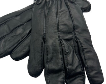 Mens leather gloves  , thermal lined gloves, luxury mens gloves,Black mens gloves uk, perfect mens gift