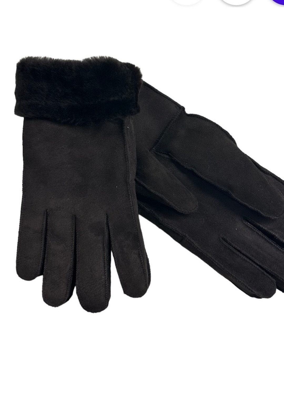 Mens Luxury Brown Sheepskin Gloves Uk full Sheepskin Etsy
