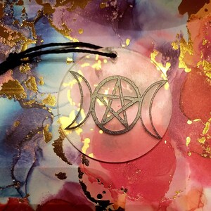 Triple goddess pentacle ornament