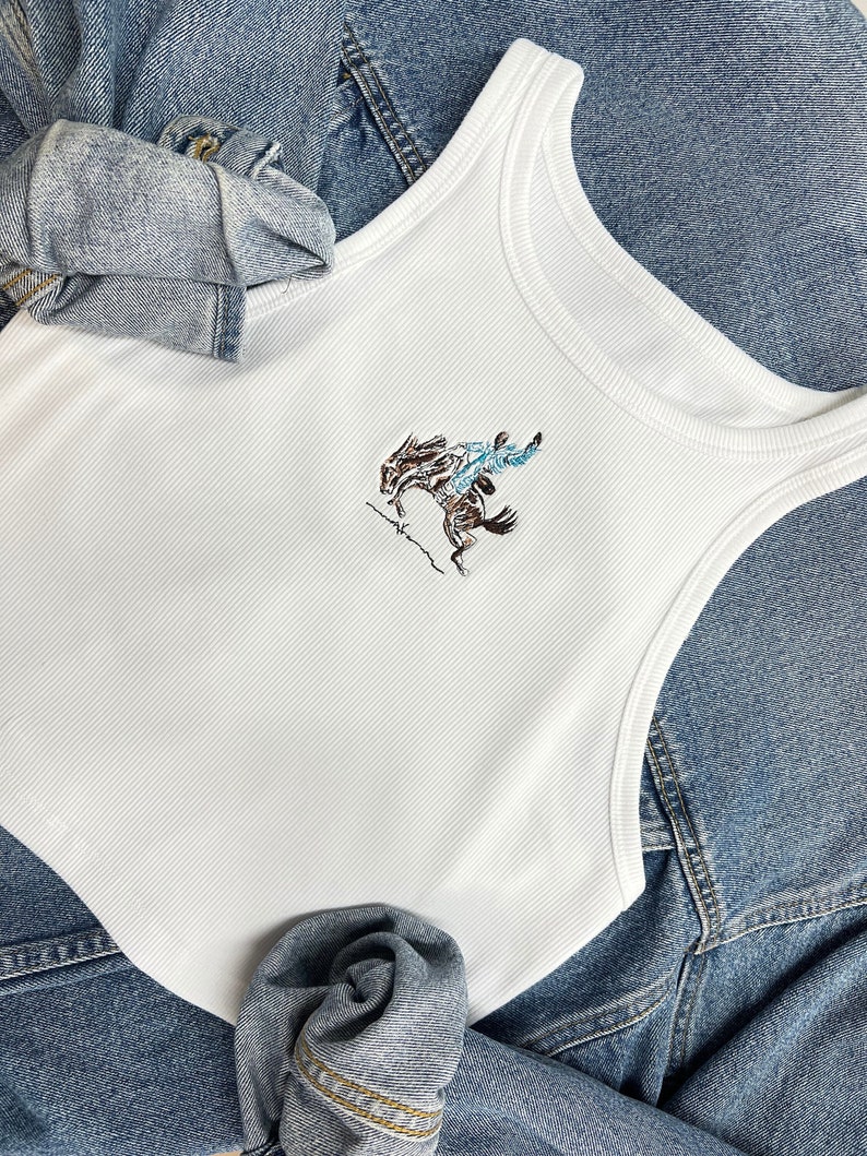 Bad Bunny Nadie Sabe/ Embroidered Tank image 1