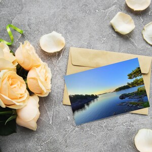Carte postale Île et mer de Finlande, carte postale Scandinavie, carte postale Paysage côtier finlandais, Carte postale Littoral nordique, Photographie Mer