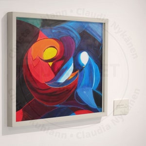Impresión de arte de la madre y el niño, cartel de arte abstracto moderno, cartel de pintura abstracta, cartel abstracto de color, diseño original
