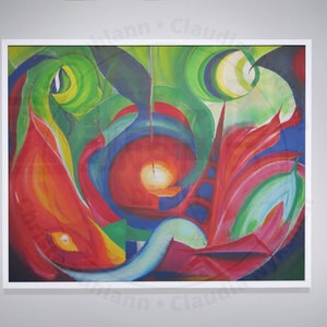 Fire | Art Print on Canvas, Abstract Colored Print, Wall Decor, Modern Art, Expressionism, Gift, Design by Kuhlmann