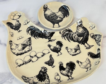 Barnyard Platter, Handmade Pottery