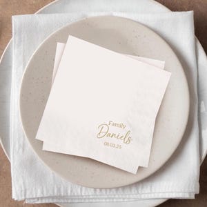Custom Wedding Napkins With Name | Personalized Party Napkins with 100 Sheets |  Any Text On Engagement Napkins
