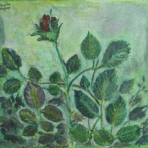 Mini série de jardin canvas art peinture acrylique originale sur toile