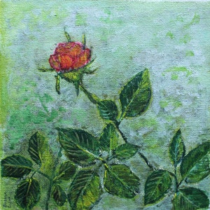 Mini série de jardin canvas art peinture acrylique originale sur toile
