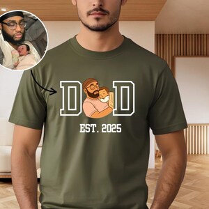 Fathers Day Shirt, Portrait From Photo, Father&#39;s Day gift, Custom Fathers Day Gift, Personalized Gift, Gift for men