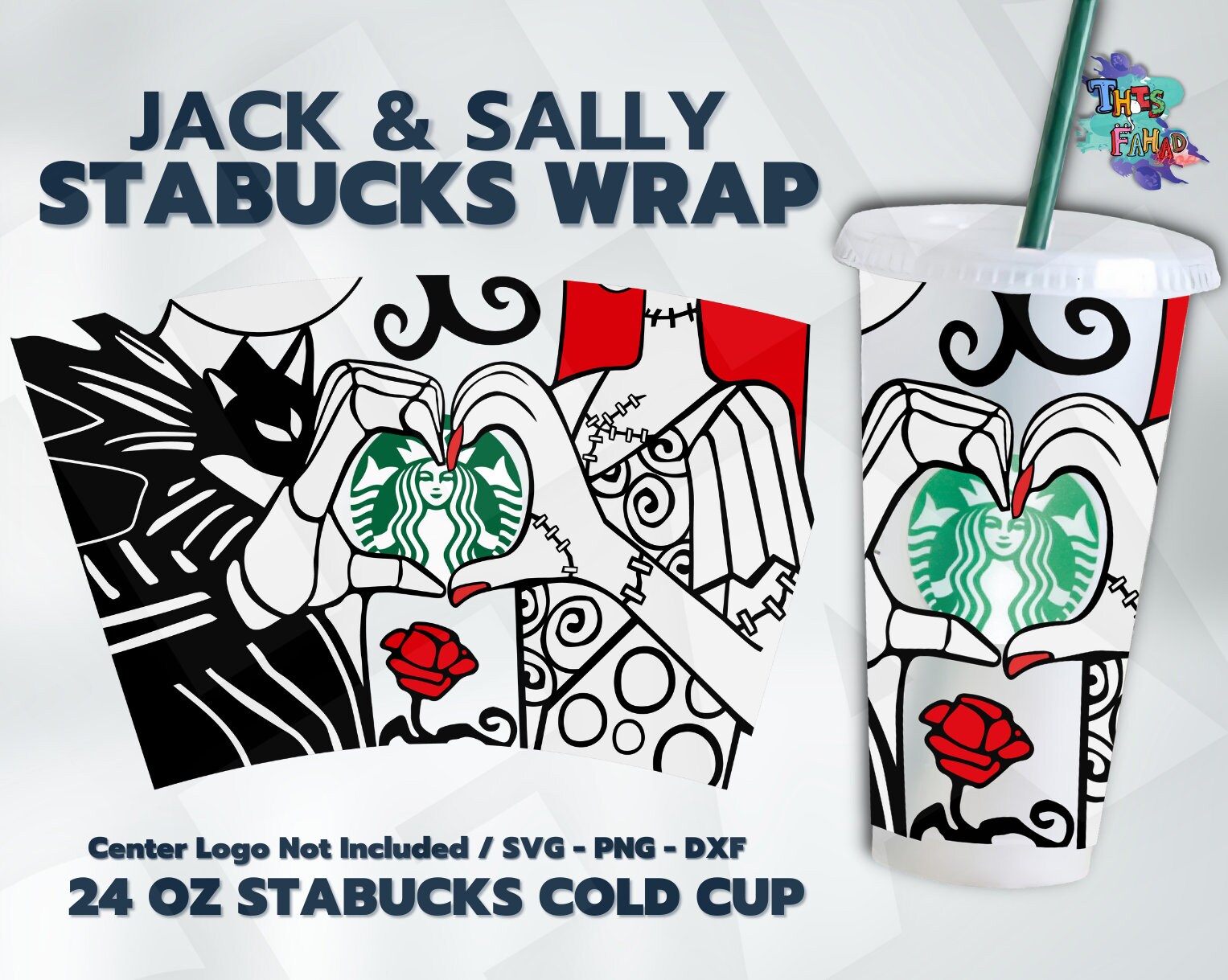 jack skellington and sally starbucks cup
