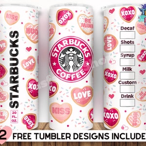 Candy Hearts 20oz Skinny Tumbler, Conversation Hearts PNG Valentine Tumbler Wrap Sublimation Straight & Tapered PNG File Digital Download