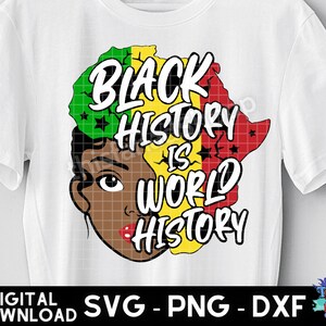 Black History is World History SVG, Black History SVG, Black Woman SVG, Afro Girl Svg, Juneteenth svg Files For Cricut Sublimation Designs