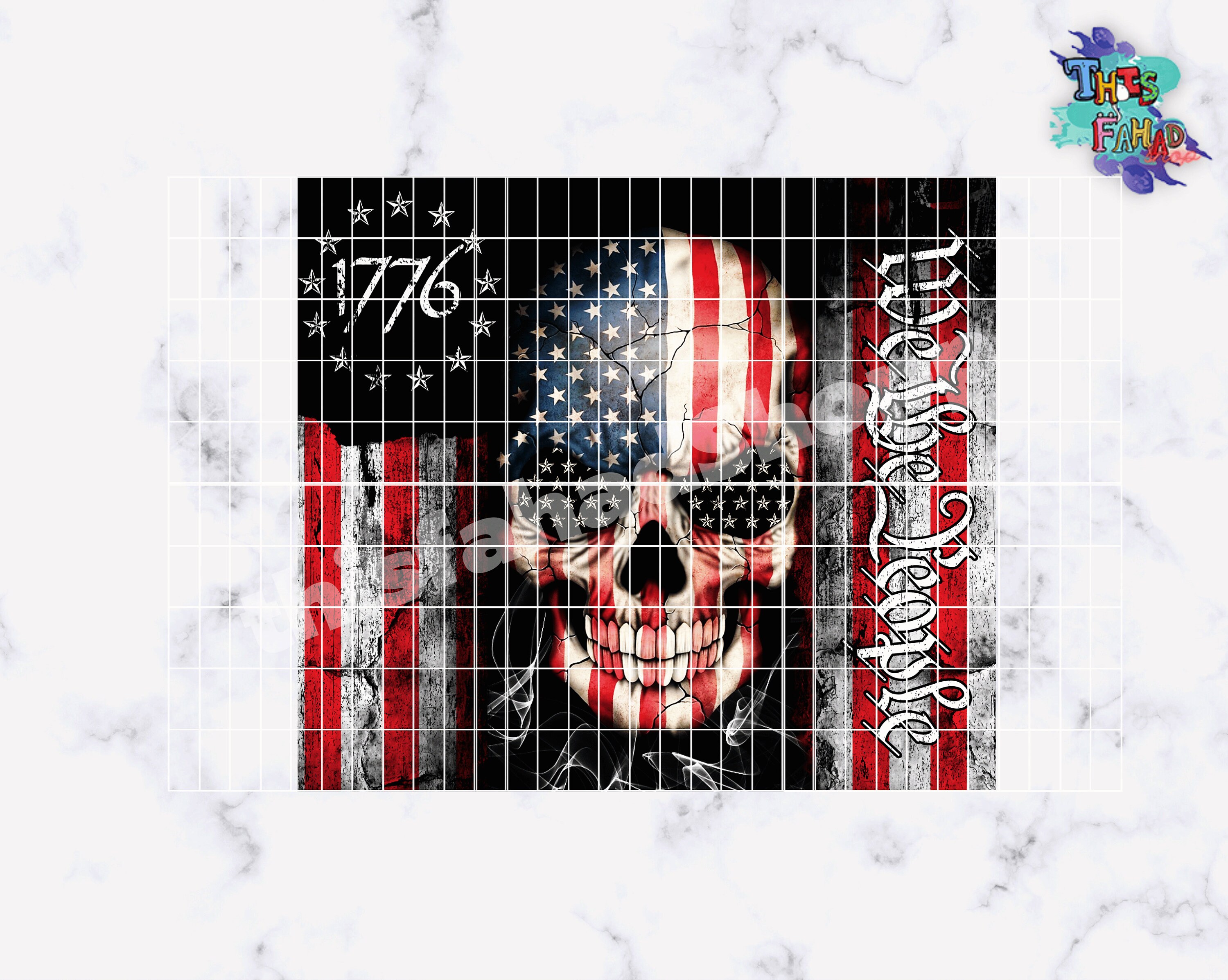 Flag - AWB / Skull, Dixie Giftshop