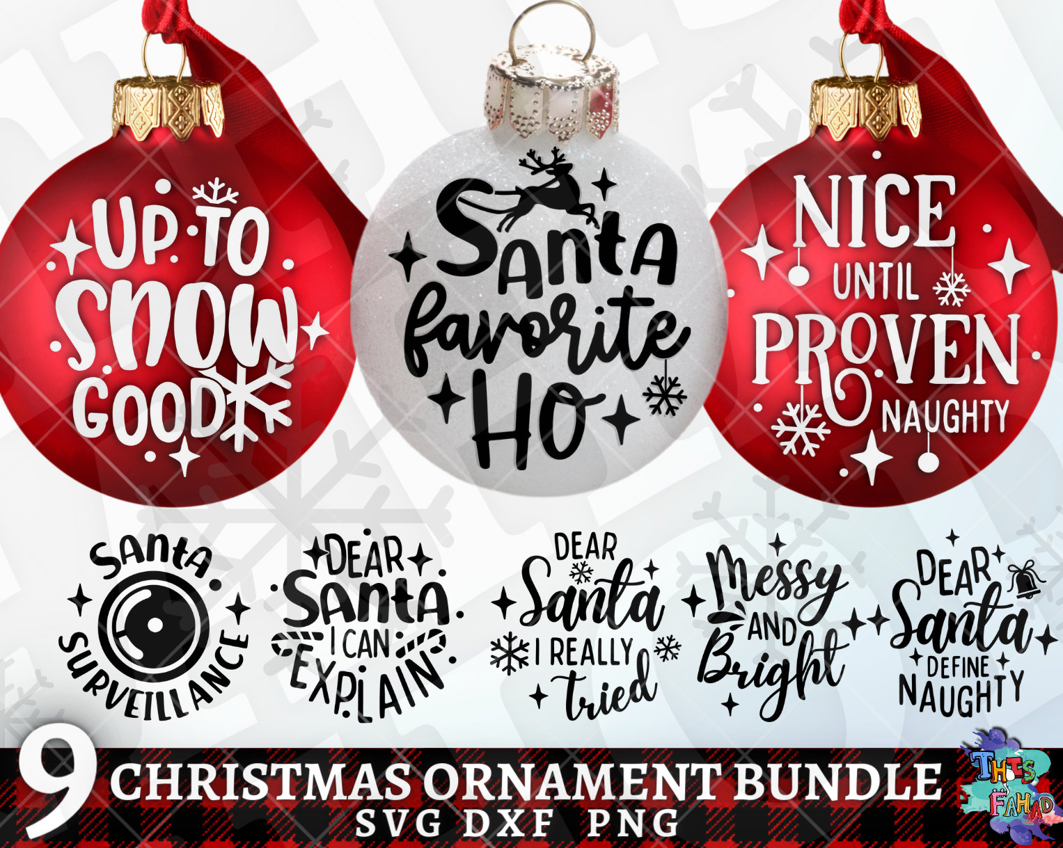 Funny Christmas SVG Bundle Christmas Ornaments SVG Merry - Etsy