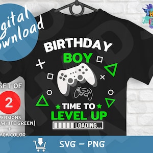 Jarige tijd om gaming svg, videogames svg | T Shirt Video Game Controller Joystick kid ontwerp Svg Cut File For Cricut.