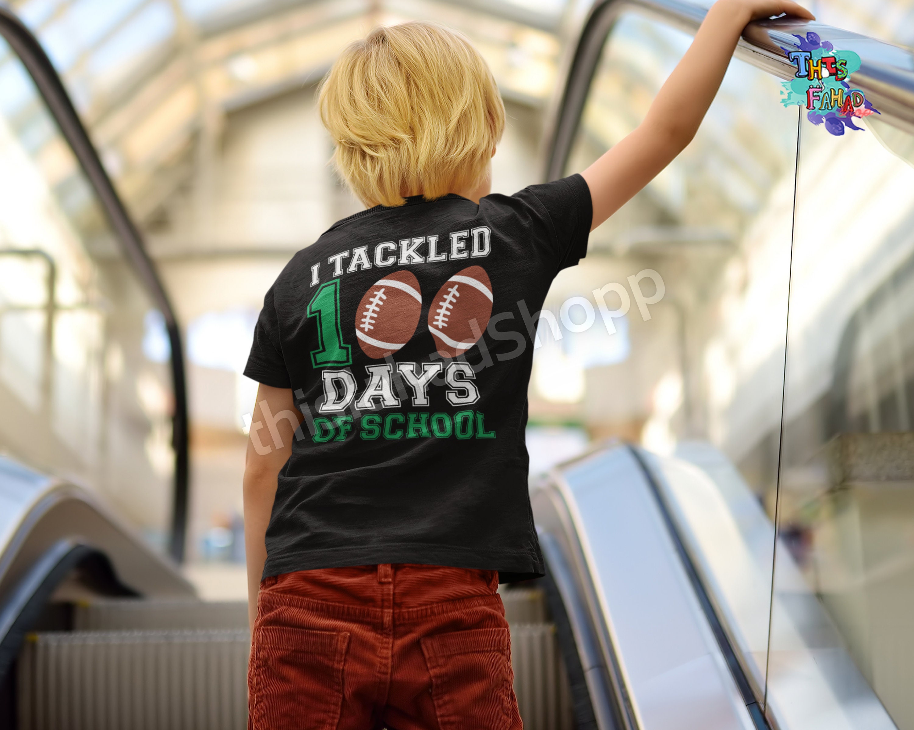 100 Days of School SVG, I Tackled 100 Days of School Svg, Football Svg ...