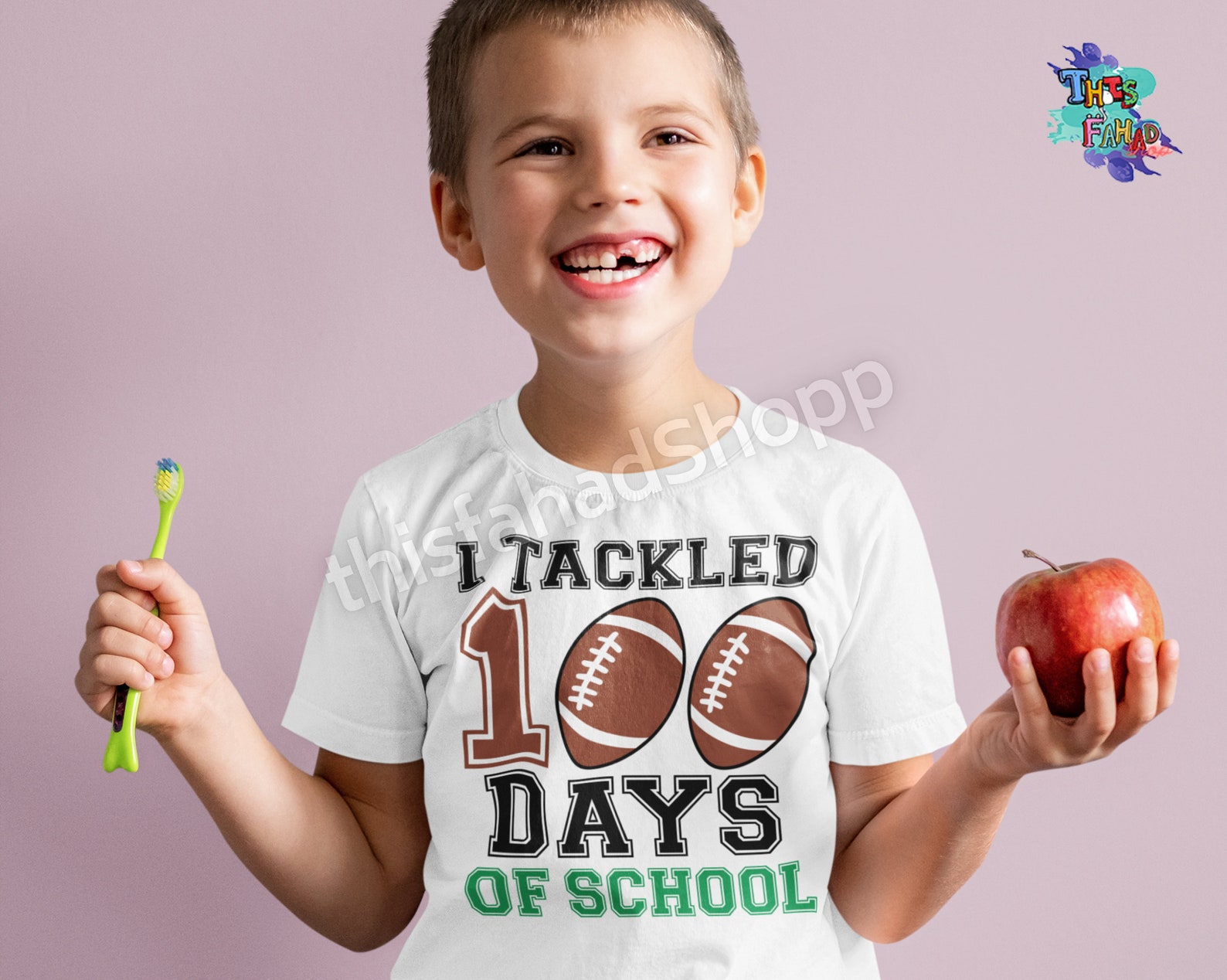 100 Days of School SVG, I Tackled 100 Days of School Svg, Football Svg ...
