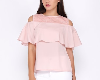 Cold Shoulder Lace Top