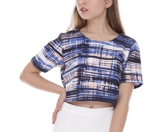 Abstract Pattern Crop Top