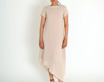 Asymmetric Chiffon Dress