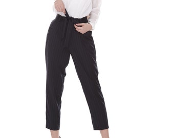 Tie Waist Elastic Trouser