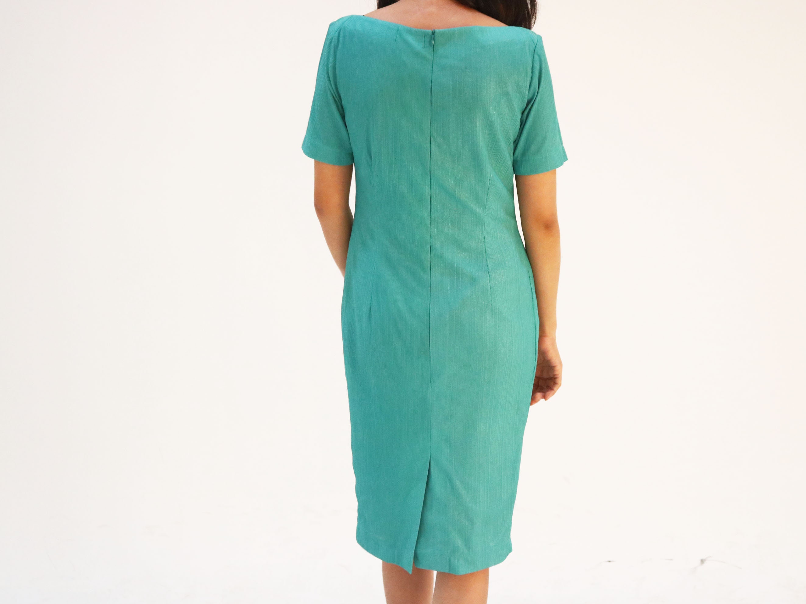 green emerald velvet dress The Caswell main image 1