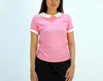 White Collar Pink Shirt