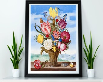 Ramo de flores Cartel Arte Ilustración Imprimir Pared Colgante Decoración A4 A3 A2