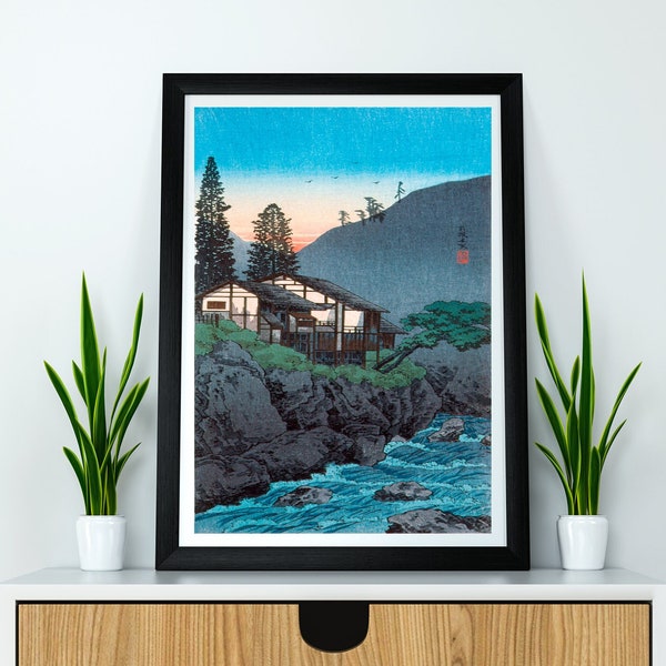 Hakone by Hiroaki Takahashi Vintage Japanese Art Print Poster Wall Hanging Decor A4 A3 A2