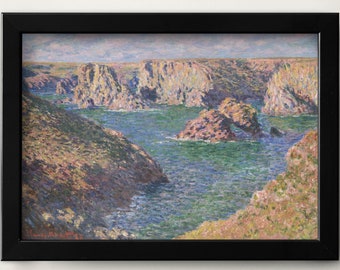 Monet Wall Art | Landscape Painting Print | Wall Decor for Home | Abstract Art Poster | Port-Domois, Belle-Isle (1887) by Claude Monet