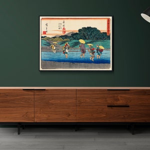 Fujieda by Ando Hiroshige Japanese Art Print Poster Wall Hanging Decor A4 A3 A2 image 2