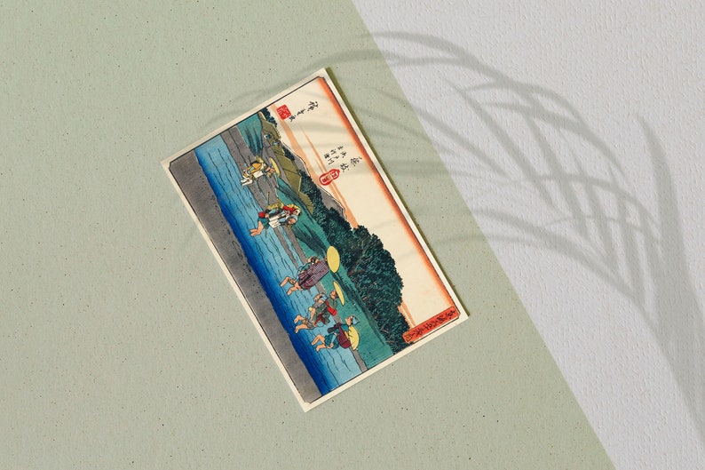 Fujieda by Ando Hiroshige Japanese Art Print Poster Wall Hanging Decor A4 A3 A2 image 3