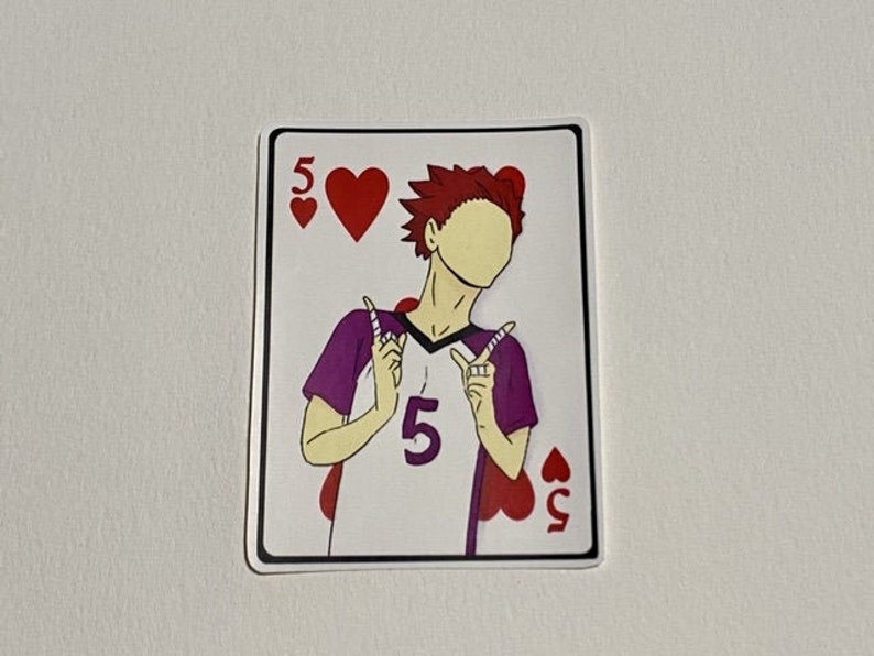 Haikyuu Vinyl Playing Card Themed Stickers w/ Tendo | Etsy