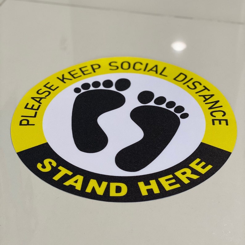 10 Pack Social Distancing Floor Decal Stickers 6 Foot Etsy