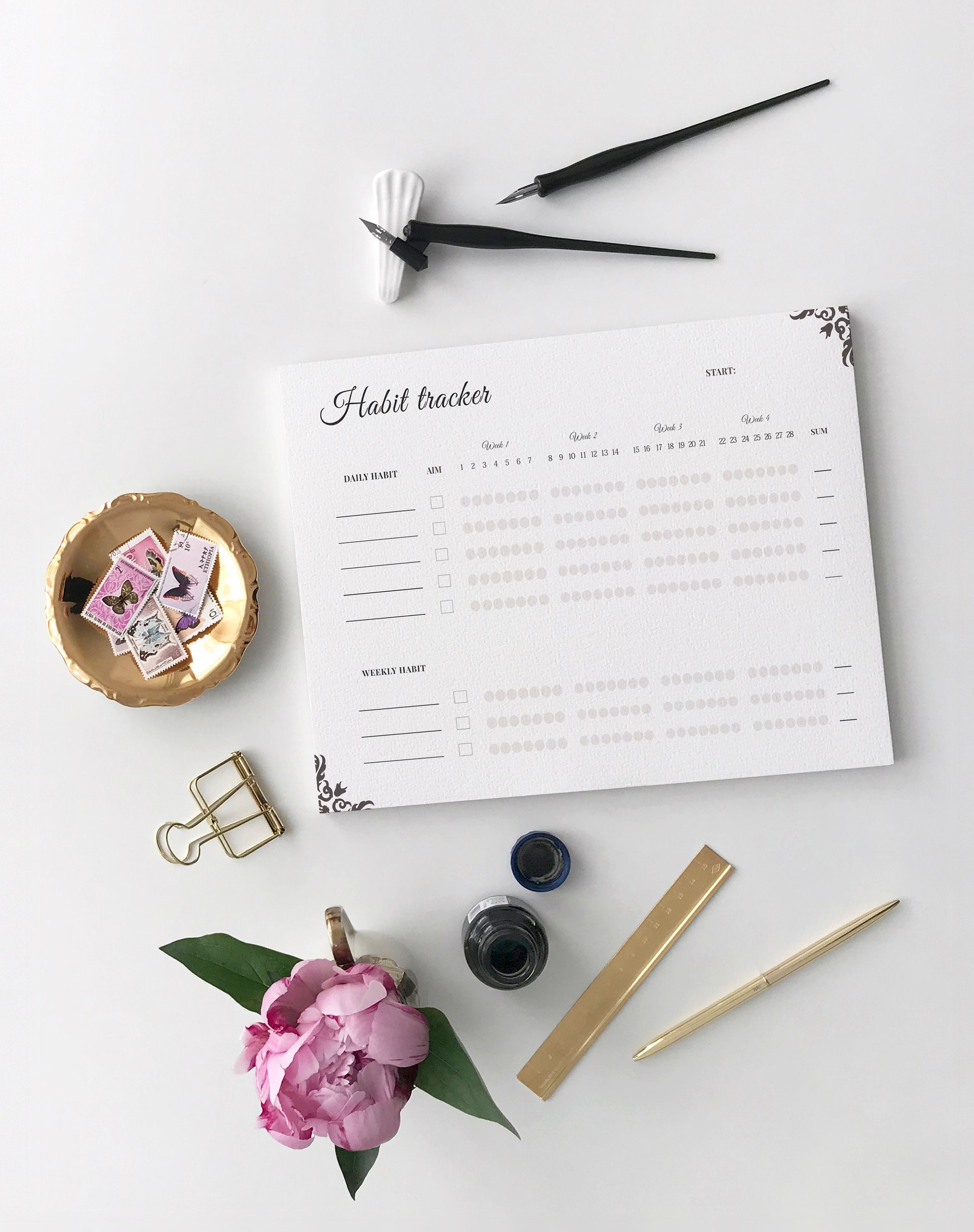Habit Tracker Planner Printablemonthly Habit Maker Print - Etsy