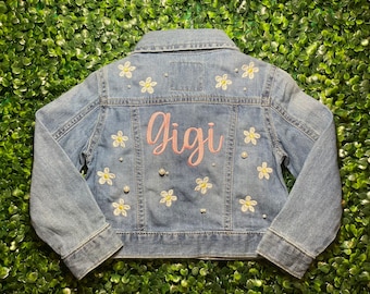 Baby and Toddler (3m - 5T) Custom Embroidered Name Denim Jacket