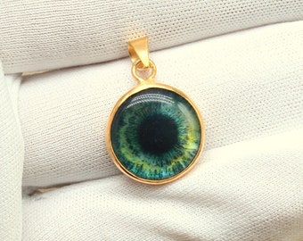 Real Human Eye Sİlver Pendant for Necklace Silver Necklace Eye Pendant Eye Necklace Gift For Her