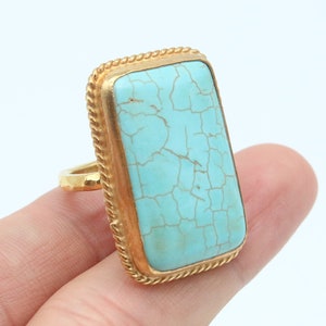 Turquoise Ring 925K Silver Roman Art Jewelry Solitaire Silver Ring Ancient Custom Order  Dainty Ring  Minimalist Ring Rings For Women