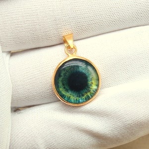 Real Human Eye Sİlver Pendant for Necklace Silver Necklace Eye Pendant Eye Necklace Gift For Her