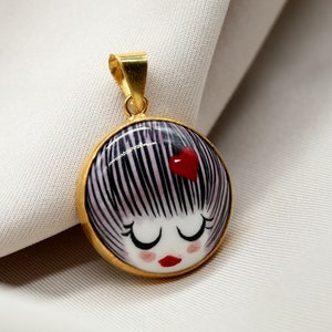 Handmade Tile Silver Pendant Tile Jewelry Ceramic Jewelry Handmade Jewelry
