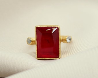 Handmade Ruby Sterling Silver Ring, Authentic Design