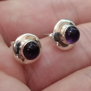 Boucles d'oreilles en améthyste Argent sterling 925 carats Or vermeil 24 carats Améthyste violette naturelle Boucles d'oreilles fabriquées à la main Boucles d'oreilles en améthyste
