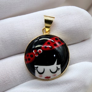 Handmade Ceramic Silver Pendant Tile Jewelry Ceramic Jewelry Handmade Jewelry