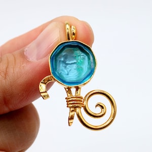 Intaglio Glass Silver Pendant \\ Greek Mythology Carving Style \\ Genuine Glass Carving \\ Vintage Intaglio Glass Necklace \\ Gift For Her