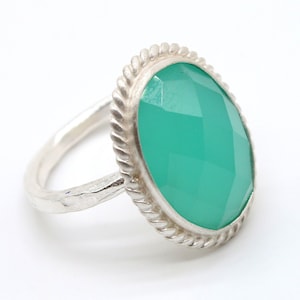 Aquamarine Ring Solid Silver  Hammered Ring Silver  Handcrafted Ring Aquamarine Dainty Silver Ring Anniversary Gift Christmas Gift