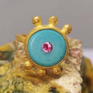 Turquoise Ring 925K Silver Roman Art Jewelry Solitaire Silver Ring Ancient Custom Order  Dainty Ring  Minimalist Ring Rings For Women