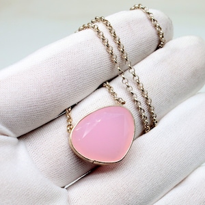 45cm Pink Topaz Necklace Hammered Silver Necklace  Silver Jewely  Birthday Gift  Dainty Gift  Ancient Necklace Mothers Gift Artisan Necklace