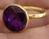 Amethyst Ring Sterling Silver citrine Ring Adjustable Ring Womens Jewellery Amethyst Jewellery Minimalist Ring Modern Style