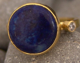 Natural Lapis Lazuli Handmade Unique 925 Sterling Silver Ring 8.5 B1112 Natural Lapis Lazuli Handmade Unique 925 Sterling Silver Ring 8.5 B1112