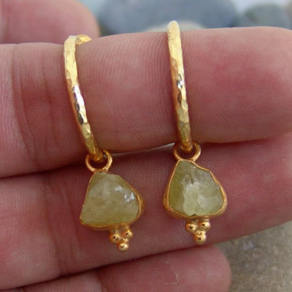 Citrine Silver Earrings Sterling Dangle Earrings  24k Gold Over Yellow Stone Earrings  Dainty Gift  Mothers Gift Citrine Dangle Ring Silver