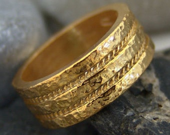 Band Ring Solid Sterling 925K Sterling Silver  Hammered Band Ring  Wedding Ring  Promise Ring Engagement Ring Rings for women